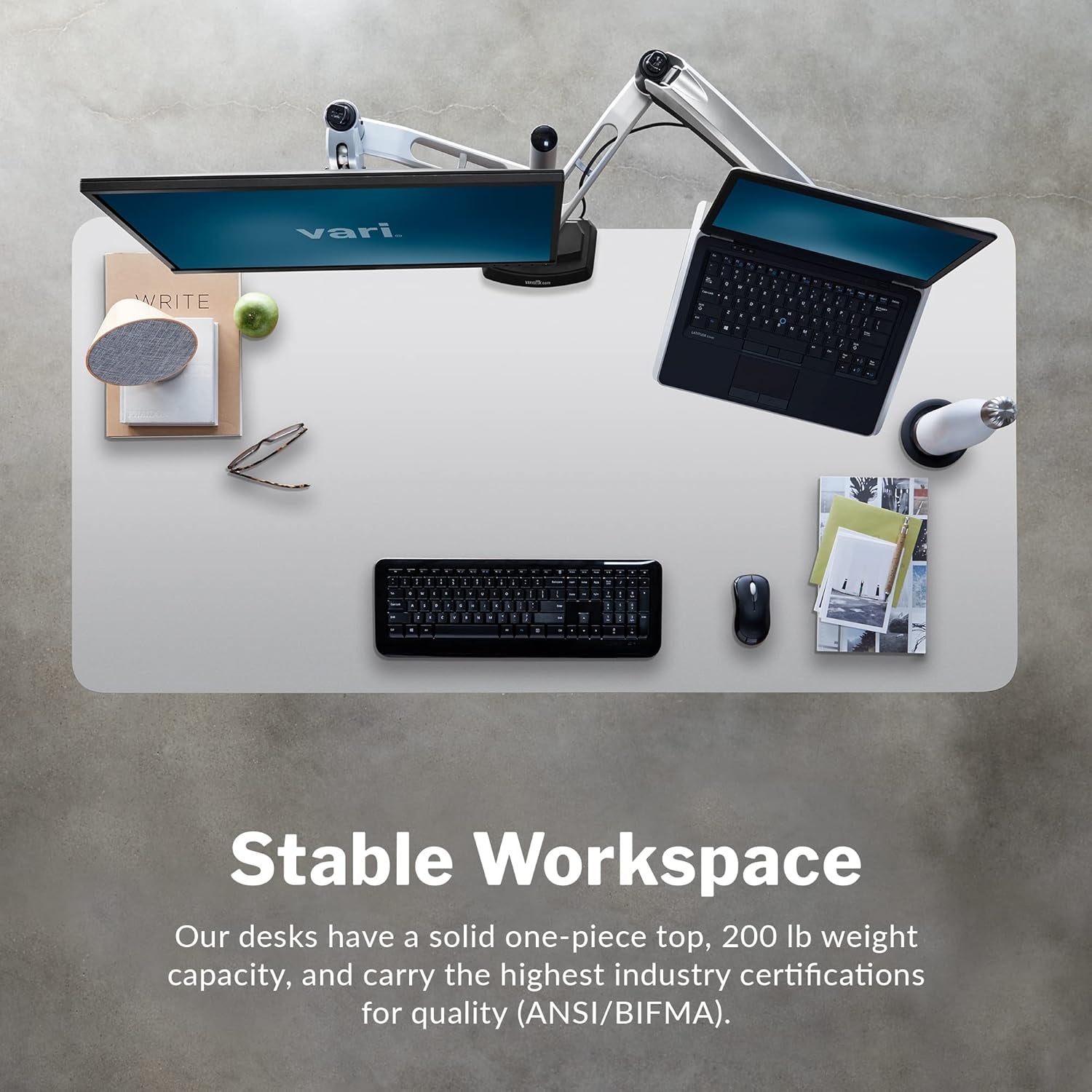 Electric Standing Desk - desk White Height Adjustable Computer Desk- Dual Motor with Memory Presets, Stable T-Style Legs- Large Home Office Workstation- 60” X 30”