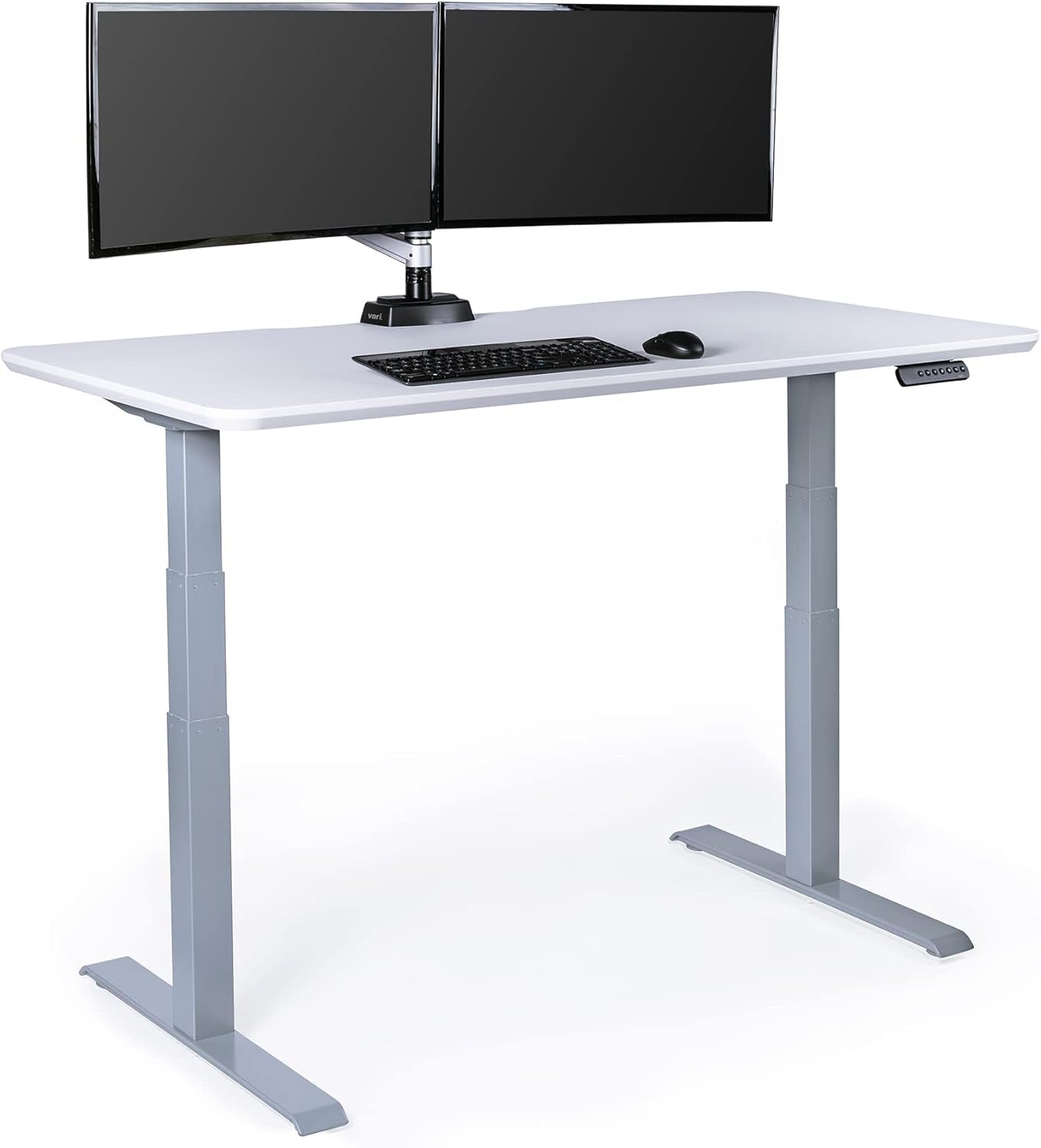 Electric Standing Desk - desk White Height Adjustable Computer Desk- Dual Motor with Memory Presets, Stable T-Style Legs- Large Home Office Workstation- 60” X 30”