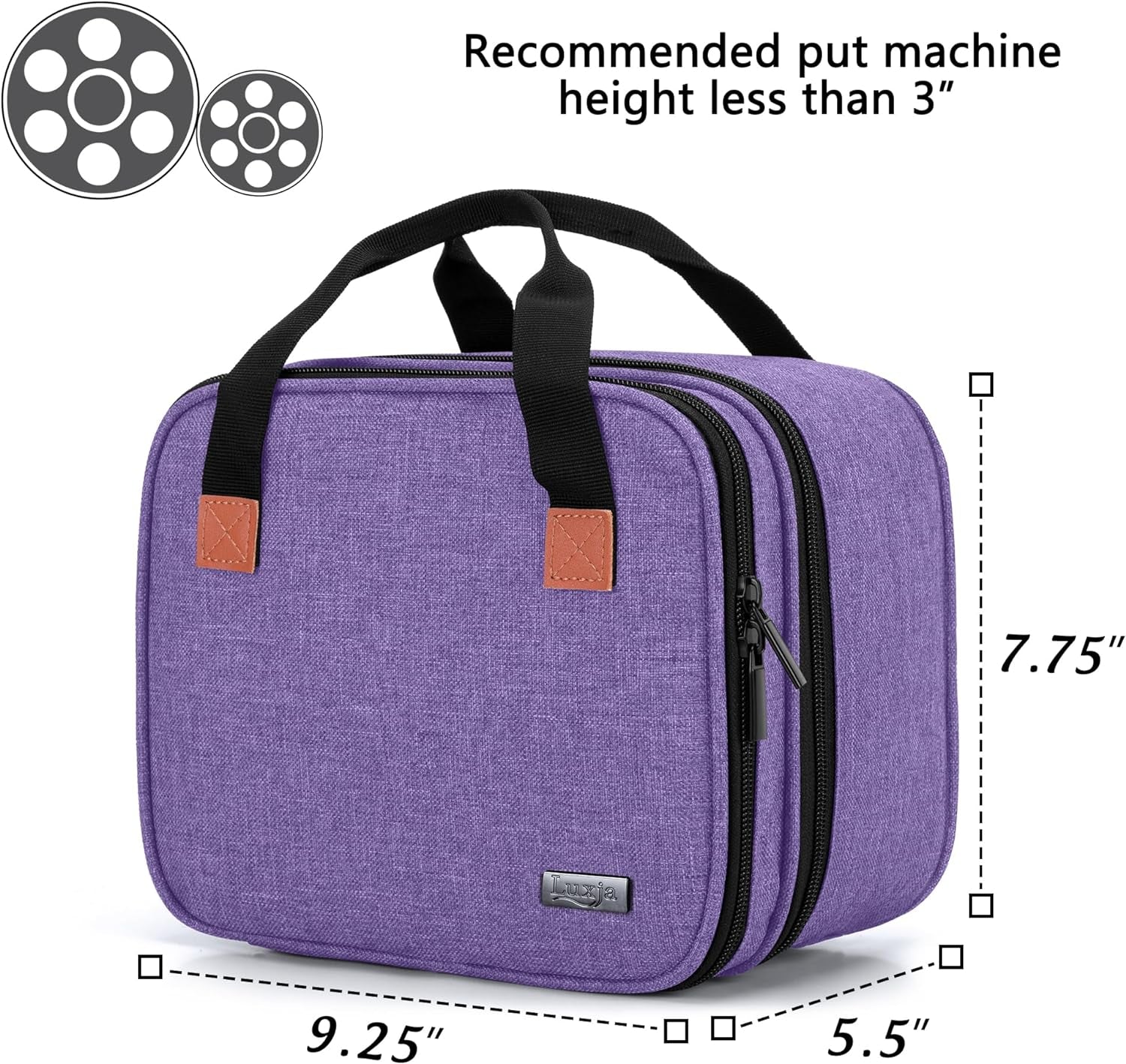 Carrying Bag Compatible with DR.J Mini Projector, Portable Case for Mini Projector and Accessories, Purple